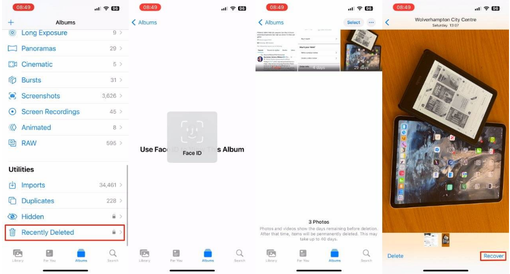 后安镇苹果14维修分享 iPhone14 上恢复已删除的照片 